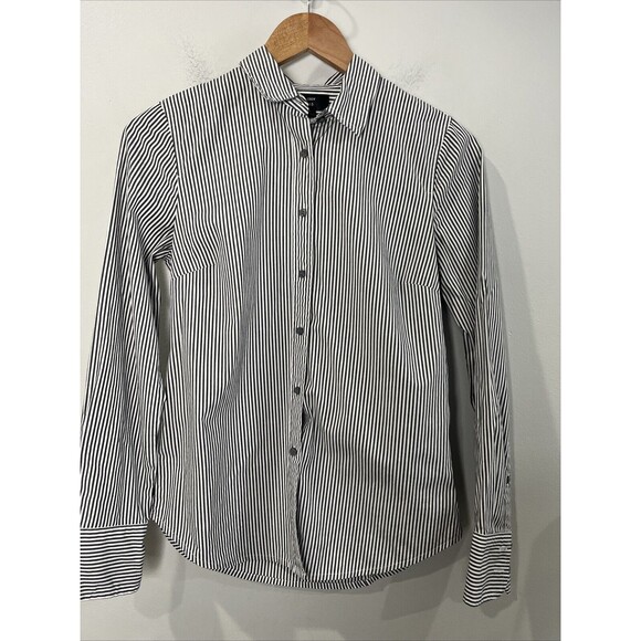 J Crew Women's Shirt‎ Size 2 /365 Stripe Long Sleeve. - Picture 1 of 3